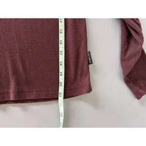 The North Face womens top size S maroon quarter zip ribbed material thumbnail 6
