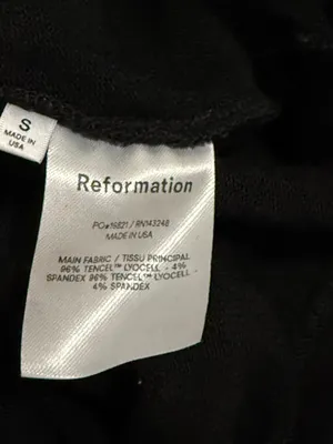 Reformation Jeans Black long Sleeve T-Shirt Women’s Sz S Tencel thumbnail 4