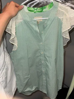 Koch Top Button Down Striped Tunic thumbnail 1
