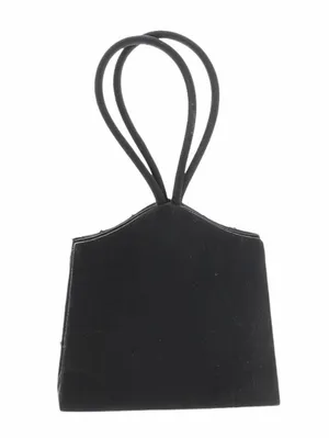 Vintage beaded satin mini box bag Black thumbnail 2