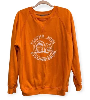 Eskimo Joe's Stillwater Oklahoma Orange Sweatshirt Medium Joe & Buffy Graphic thumbnail 1