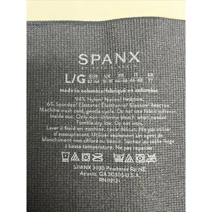 SPANX Women’s Black Camo High Rise Textured Pull-on Nylon Biker Shorts- Large thumbnail 8