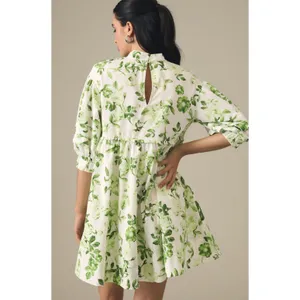 MAEVE V-Neck Tunic Dress in Green Size 3X thumbnail 9