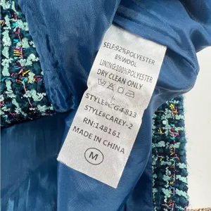 BuddyLove Blue Green‎ and Gold metallic tweed Blazer dress Size Medium thumbnail 10