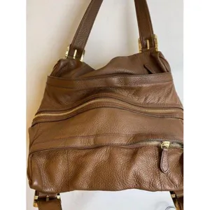 cole haan brown leather shoulder bag thumbnail 5
