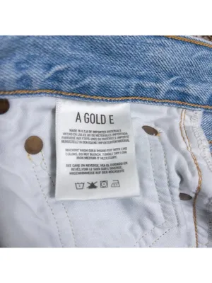Agolde Jamie High Rise Classic Jean 27 Blue Distressed Button Fly Raw Hem Cotton thumbnail 7