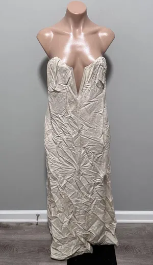 Song of Style Revolve Cream Strapless Maxi Dress Small thumbnail 2