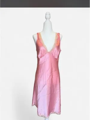 vintage Victoria’s Secret Pink Satin Slip Dress thumbnail 6