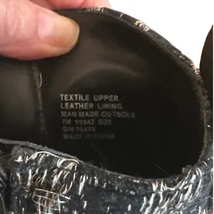 Tory Burch Miller Tweed Lug Sole Combat Boots Black White Size 7 thumbnail 8