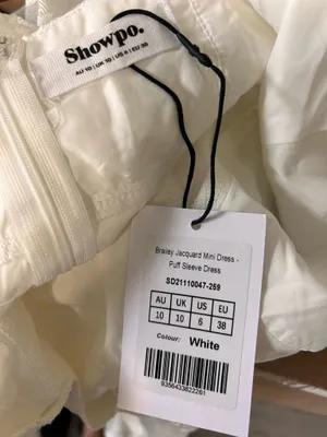New Showpo Brailey Mini Dress Puff Sleeve Fit and Flare Dress - Small MSRP $119 thumbnail 6