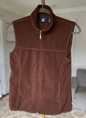 Duck Head Full Zip Vest Fleece Brown Outdoor Heritage M Academia Hiking Rugged thumbnail 1