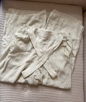 Wilfred Light Cream Patterned Pants with tie in the back thumbnail 1