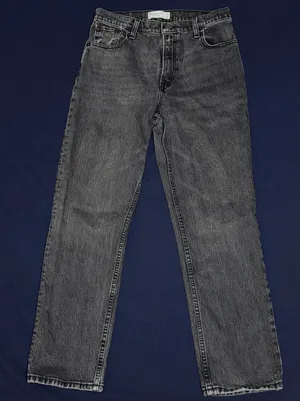 Abercrombie & Fitch 90s Straight Ultra High Rise Jeans 28 6S Washed Black thumbnail 10