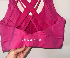 Balance Athletica The Aura Strappy Sports Bra Pink Large thumbnail 3