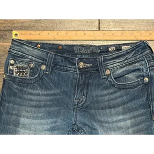 Miss Me Embellished Bling Bootcut Jeans Low Rise 28x34 (28x30) Western Y2K BKE thumbnail 8