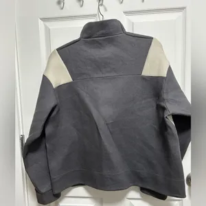 FIGS límited Edition Neoprene Pullover in Gray and White thumbnail 6