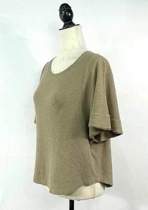 Madewell Texture & Thread Flutter-Sleeve Top Size M thumbnail 6