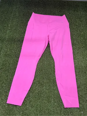 Nike Universal Dri-Fit Bubblegum Pink High Waist 7/8 Leggings Pockets Lifting XL thumbnail 1