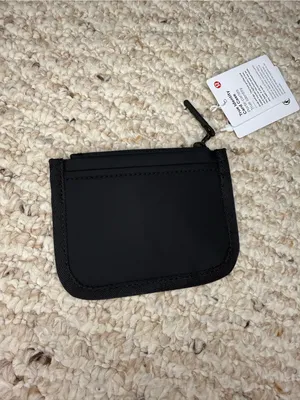 NWT Lululemon True Identity Card Case in Black Zipper Coin Pouch Water Repellent thumbnail 5