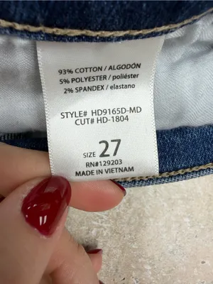 Hidden Wide Leg Distressed Hem Blue Jeans thumbnail 4
