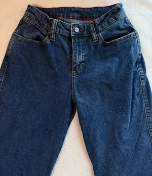 Wrangler Women’s Blue Mid Rise Stretch Denim Straight Jeans S size 3x32 thumbnail 1