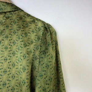 Urban Outfitters medium satin 70's retro disco willow tie green 60's party thumbnail 10