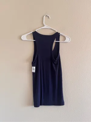 NWT aerie Navy Scoop Neck Racerback Tank thumbnail 3