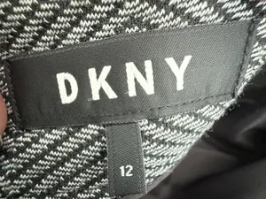 NEW DKNY Old Money Herringbone Pencil Midi Skirt Sz 12 Office Siren Classic thumbnail 7