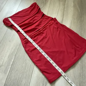 White Fox Dress strapless cutout mini womens Red medium going out clubbing sexy thumbnail 6