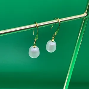 Gold Plated White Pearl Earrings thumbnail 2