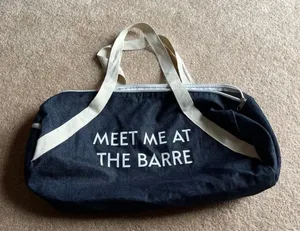 Pure Barre Meet Me At The Barre Denim Gym Duffel Bag thumbnail 1