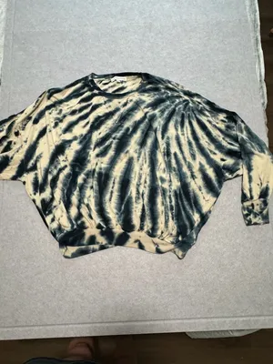 Young Fabulous & Broke Blue Tie Dye Oversized Dolman Sweatshirt Size M thumbnail 7
