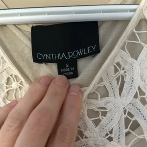 Cynthia Rowley Lace top with tank lining thumbnail 5
