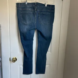 Forever 21 blue denim skinny jeans distressed thumbnail 2