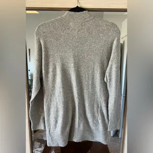 Loft Collection Grey Long Double pocket Button Front Cardigan Sweater size XS thumbnail 3