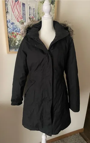 The North Face Women's Arctic Down Parka Jacket Small Black thumbnail 1