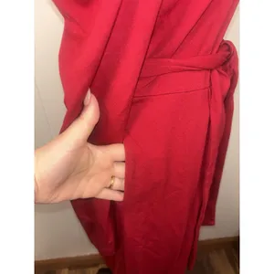 ll bean red‎ long sleeve belted midi dress size 10 reg thumbnail 3