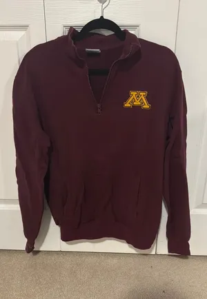 Stadium Athletics University of Minnesota quarter zip sweatshirt thumbnail 1