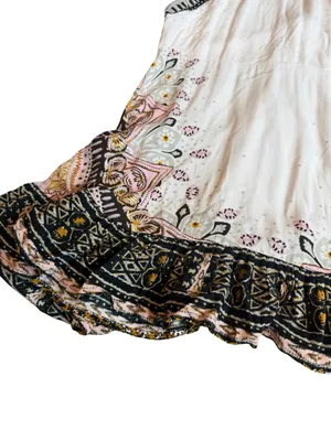 Free People Pink Black Boho Paisley Halter Mini Dress Sleeveless Small Women's thumbnail 11
