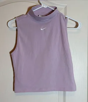 Nike Sportswear Essentials Sleeveless Mock Neck Top Doll White S thumbnail 1