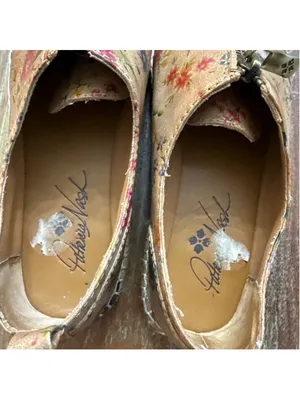 Patricia Nash Neria Floral Leather Front Zip Espadrille Sneakers Tan Multi Sz 6 thumbnail 8