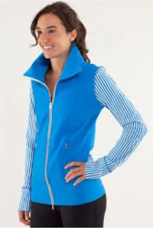lululemon athletica Bright Blue Zip-Up 1015 thumbnail 1
