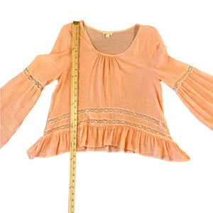 E & M‎ Light Coral Bell Sleeve Women's Blouse thumbnail 4