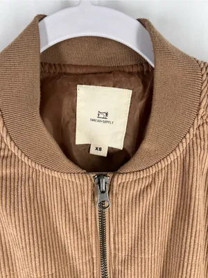 Thread & Supply Camel Corduroy‎ Bomber Jacket Size XS Tan thumbnail 2