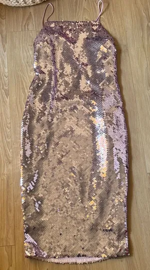 Sequin Pink Dress thumbnail 1
