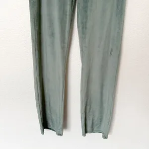 [Aerie] Green Royal Palm Dreamy Velour Low Rise Wide Leg Sweatpants Sz Medium M thumbnail 10