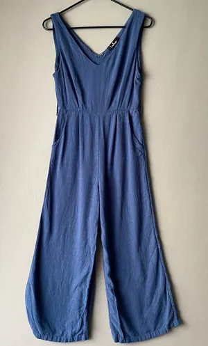 Lulu’s sz XS Sleeveless cotton blue‎ jumpsuit thumbnail 1