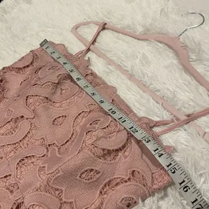 Bardot Lina Lace Midi Dress in Pink Rose Size 4 thumbnail 4