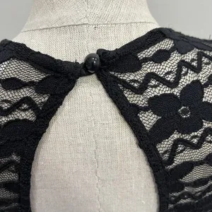 Windsor M Medium Dress Bodycon Black Lace Whimsygoth Fairy Coquette Sexy Stretch thumbnail 9