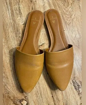 Lulus | Taupe Pointed-Toe Slide Sandals thumbnail 1